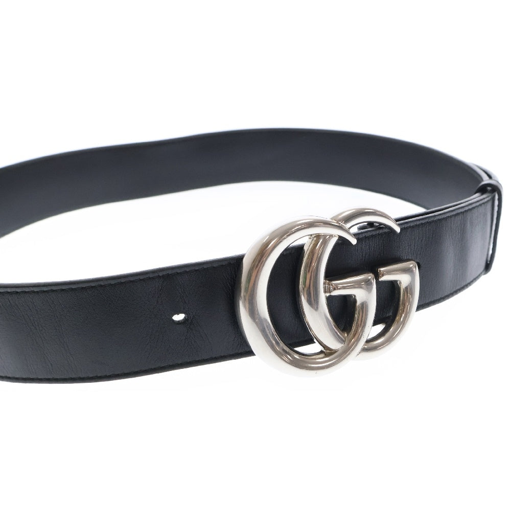 GUCCI(グッチ) GGマーモント ロゴバックル ベルト シルバー/ブラック 397660