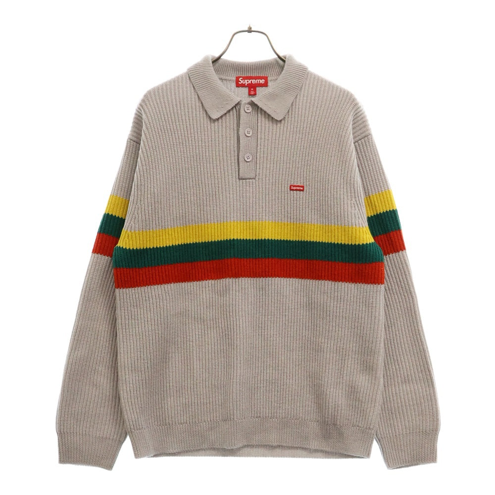 SUPREME(シュプリーム) 23AW Small Box Polo Sweater スモール ボックス ポロ スウェット ニット グレー