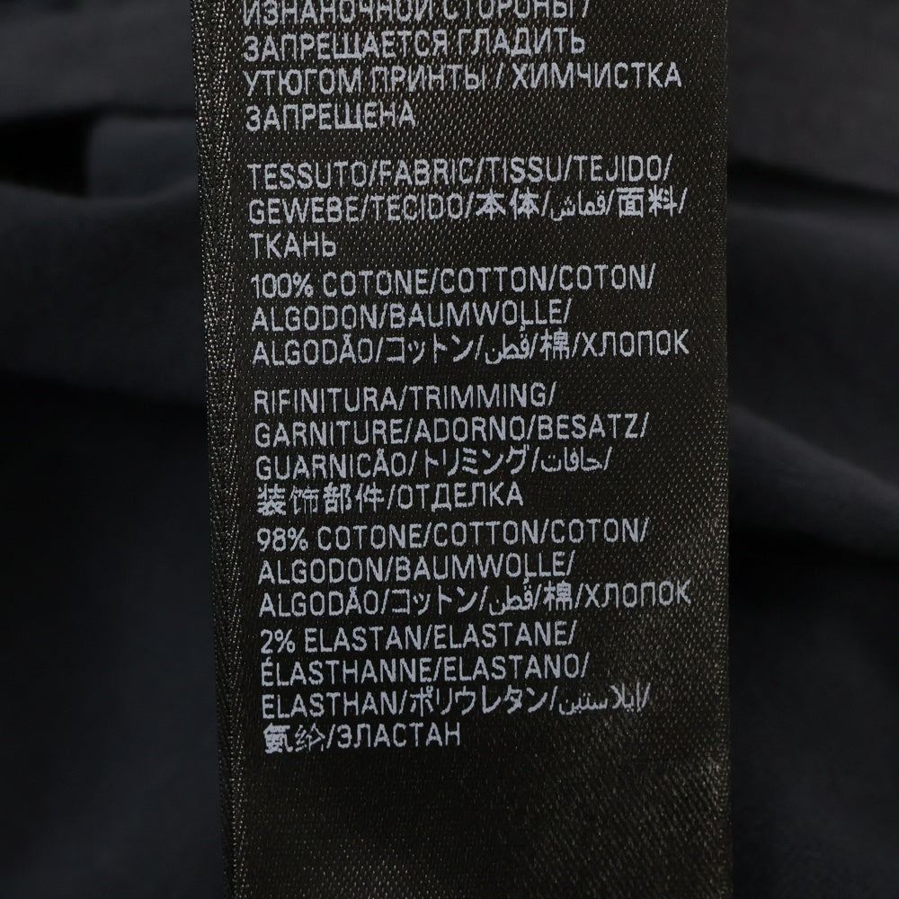 BALENCIAGA(バレンシアガ) 25SS Fashion Designer T-Shirt ヴィンテージ加工 ラメ プリント 半袖Tシャツ ブラック 831305 TSVC5