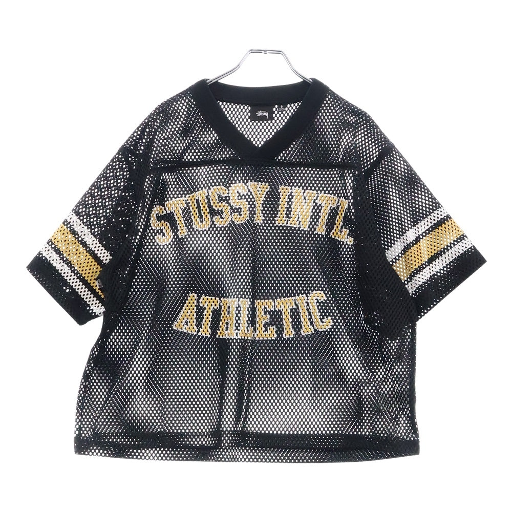STUSSY(ステューシー) INTERNATIONAL TEAM JERSEY ゲームシャツ メッシュ 半袖シャツ ブラック 1140370