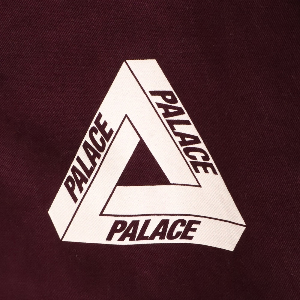 Palace Skateboards(パレススケートボーズ) トライアングルロゴプリント スナップボタンコットンコーチジャケット ボルドー