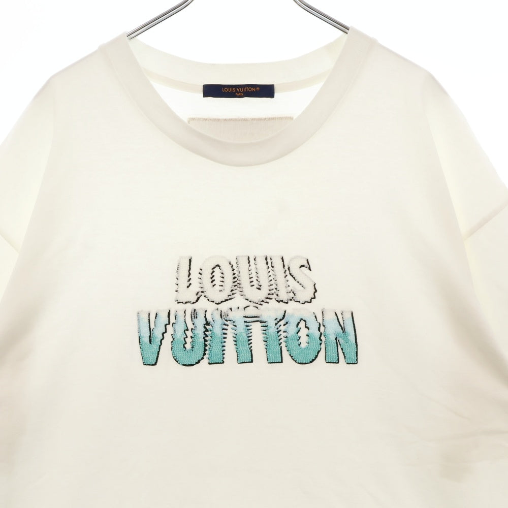 LOUIS VUITTON(ルイヴィトン) 23AW エンブロイダードビーズ 半袖Tシャツ カットソー ホワイト RM232M NPG HPY35W