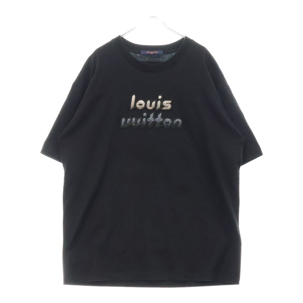 LOUIS VUITTON(ルイヴィトン) 23AW エンブロイダードビーズ 半袖Tシャツ カットソー ブラック RM232M NPG HPY86W