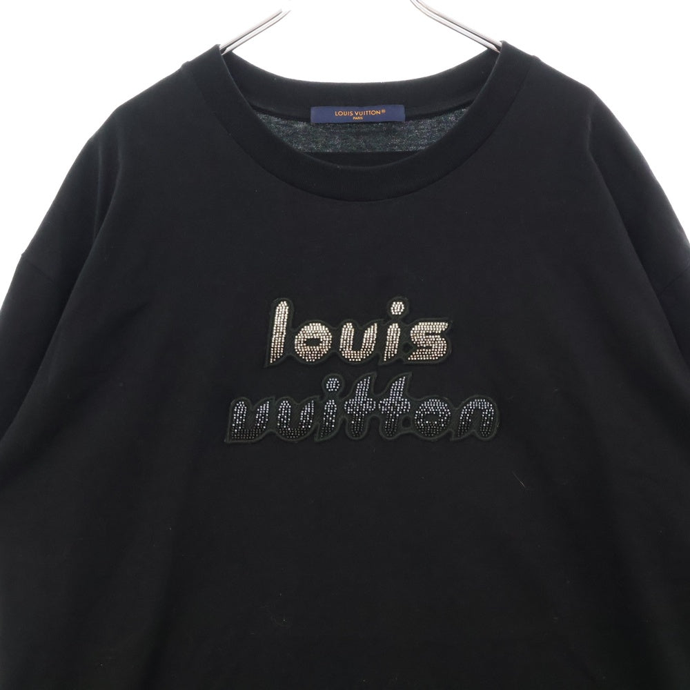 LOUIS VUITTON(ルイヴィトン) 23AW エンブロイダードビーズ 半袖Tシャツ カットソー ブラック RM232M NPG HPY86W