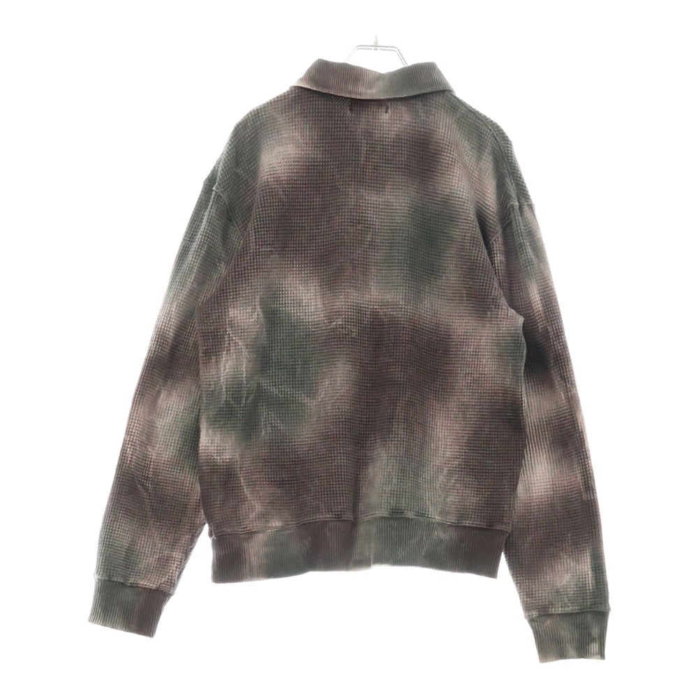 THUG CLUB(サグクラブ) 25SS AMBUSH TC PK ロゴプレート サーマル 長袖ポロシャツ グレー TC25TS0601