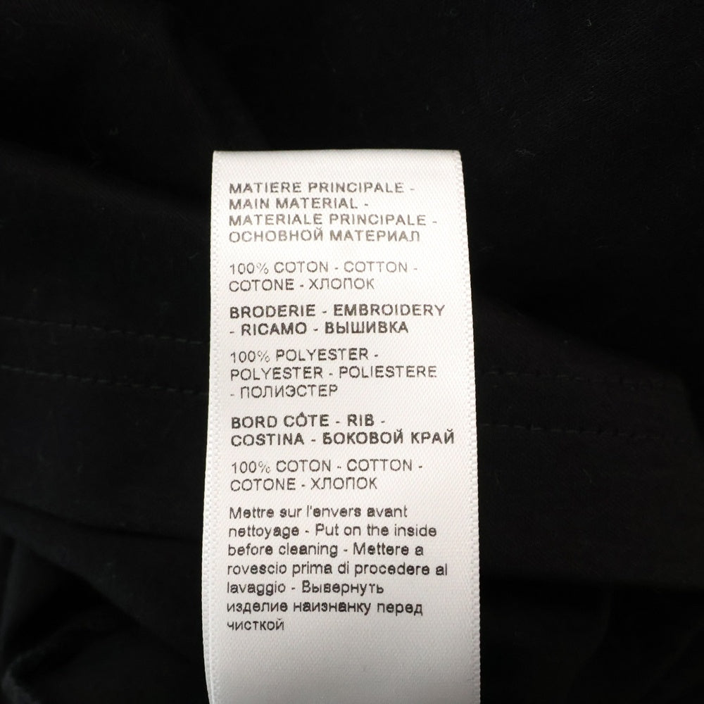LANVIN(ランバン) 24SS CURBLACE OVERSIZED T-SHIRT フロントロゴ刺繍オーバーサイズ半袖Tシャツ ブラック RM-TS0026-J198-P24