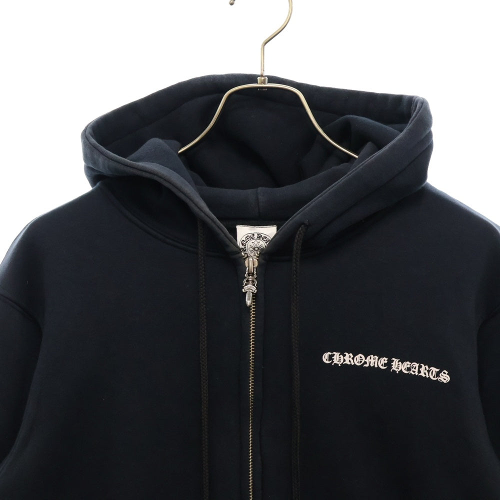 CHROME HEARTS(クロムハーツ) 【OLD】ダガージップ CHクロス サーマルライナー ジップアップ スウェットパーカー ブラック