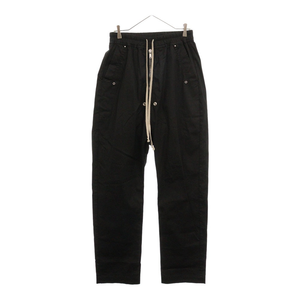 Rick Owens(リックオウエンス) 24SS Bela Pants ベラ フロント ジップ ボタンデザイン センタープレス テーパード パンツ ブラック RU01D3361-TE