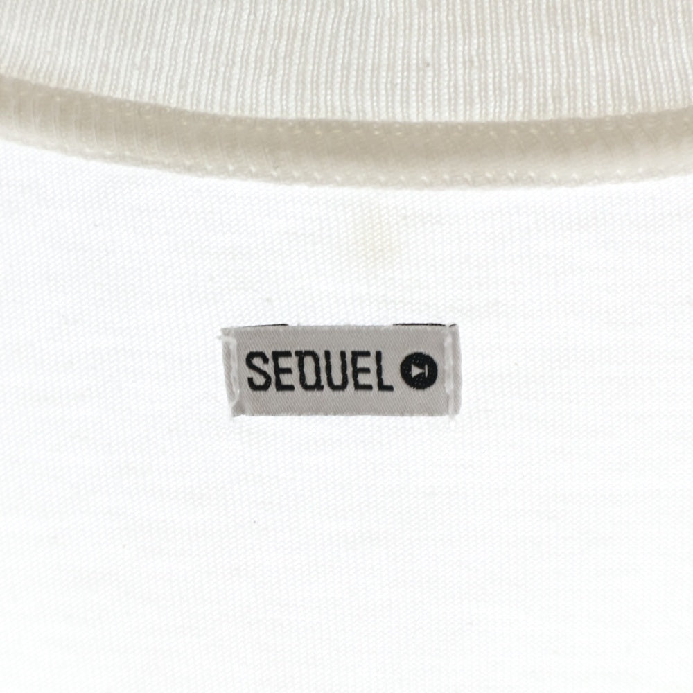SEQUEL(シークエル) コットン ポケット付き 半袖Tシャツ ホワイト