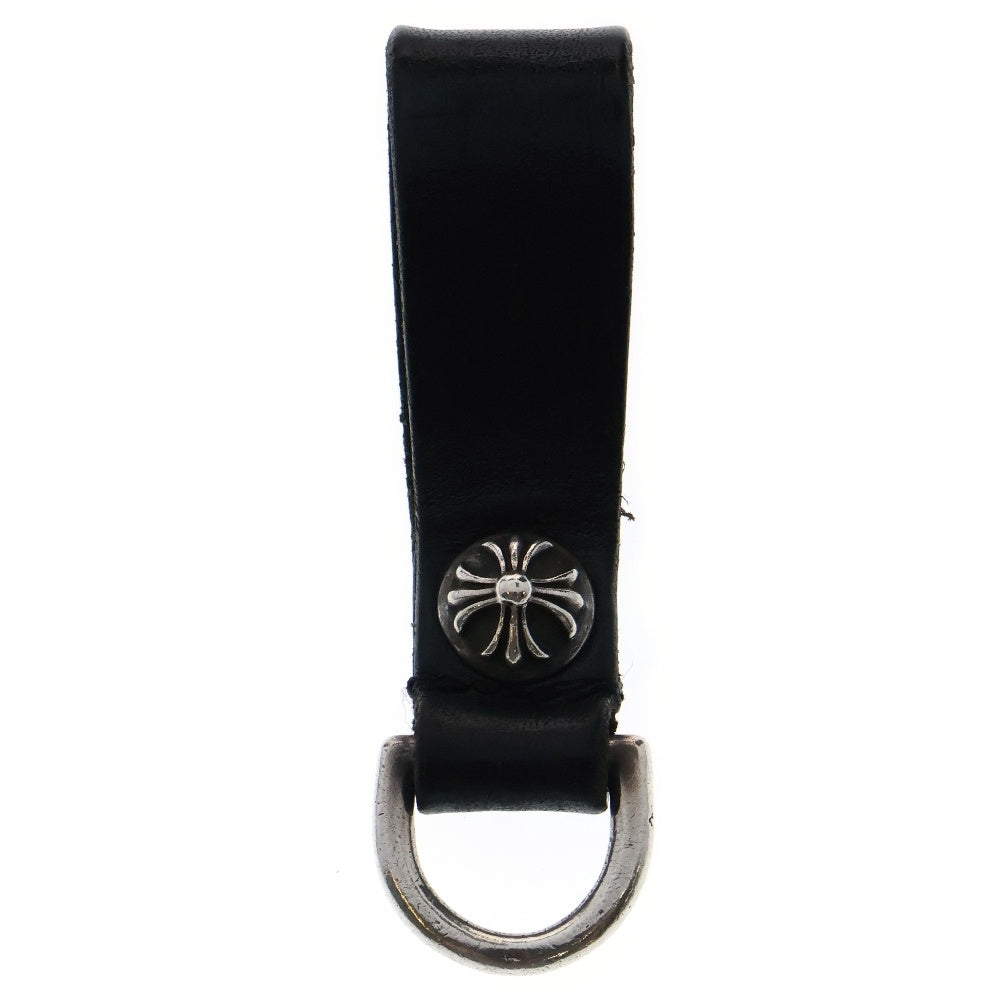 CHROME HEARTS(クロムハーツ) BELT LOOP D RING Dリング クロスボールベルトループ ブラック/シルバー BCA415