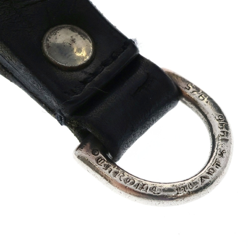CHROME HEARTS(クロムハーツ) BELT LOOP D RING Dリング クロスボールベルトループ ブラック/シルバー BCA415