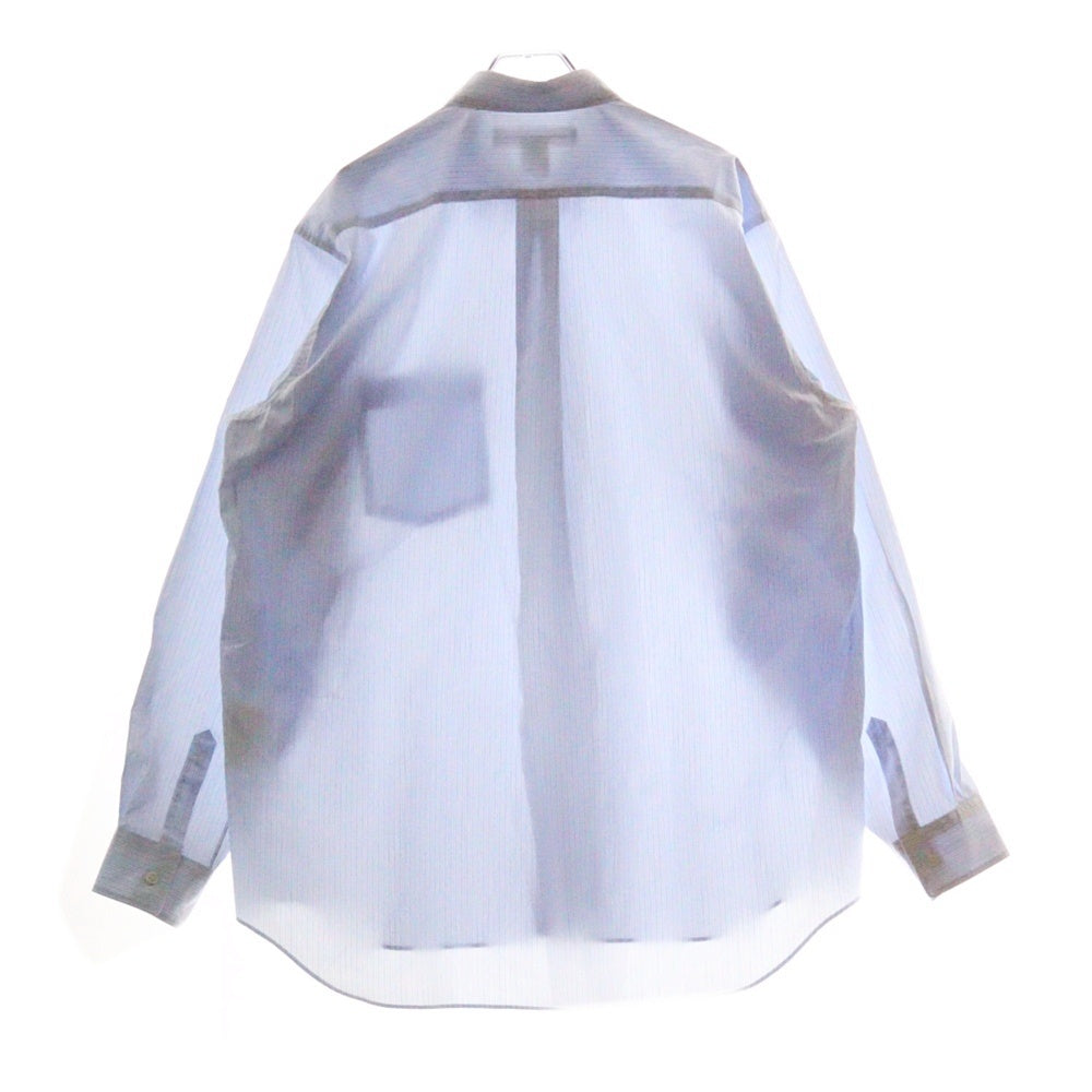 COMME des GARCONS SHIRT(コムデギャルソンシャツ) L/S STRIPE SHIRT フロントポケット ストライプ 長袖シャツ ブルー FZ-B115