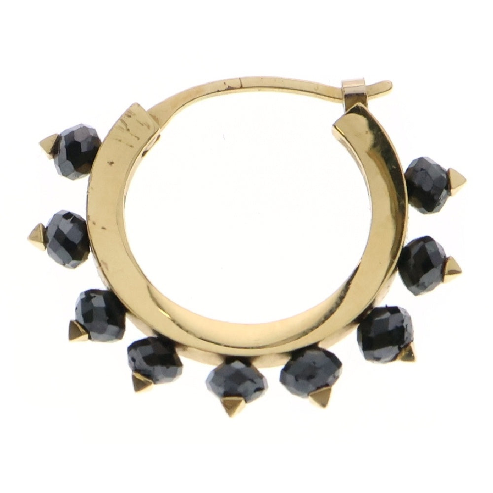 SJX(エスジェイエックス) 18K ブラックダイヤモンド ピアス ブラック/ゴールド