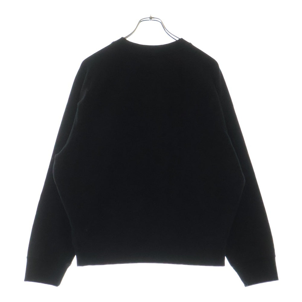 MAISON KITSUNE(メゾンキツネ) EMBROIDERY OVERSIZE SWEAT ロゴ刺繍 クルーネックスウェットトレーナー ブラック OM00309KM0001
