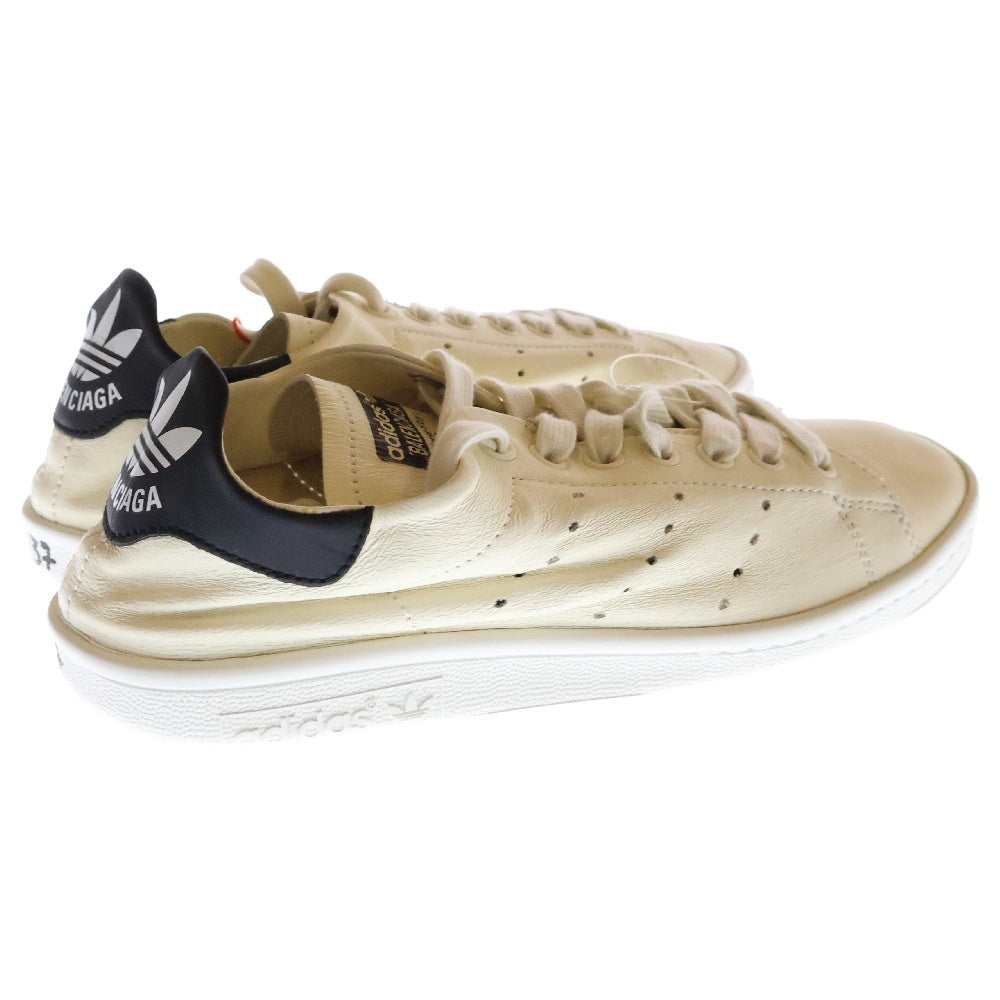 BALENCIAGA(バレンシアガ) 22AW×adidas STAN SMITH アディダス スタンスミス ヴィンテージ ダメージ加工 ローカットスニーカー ホワイト/ブラック 721836 WBDV3