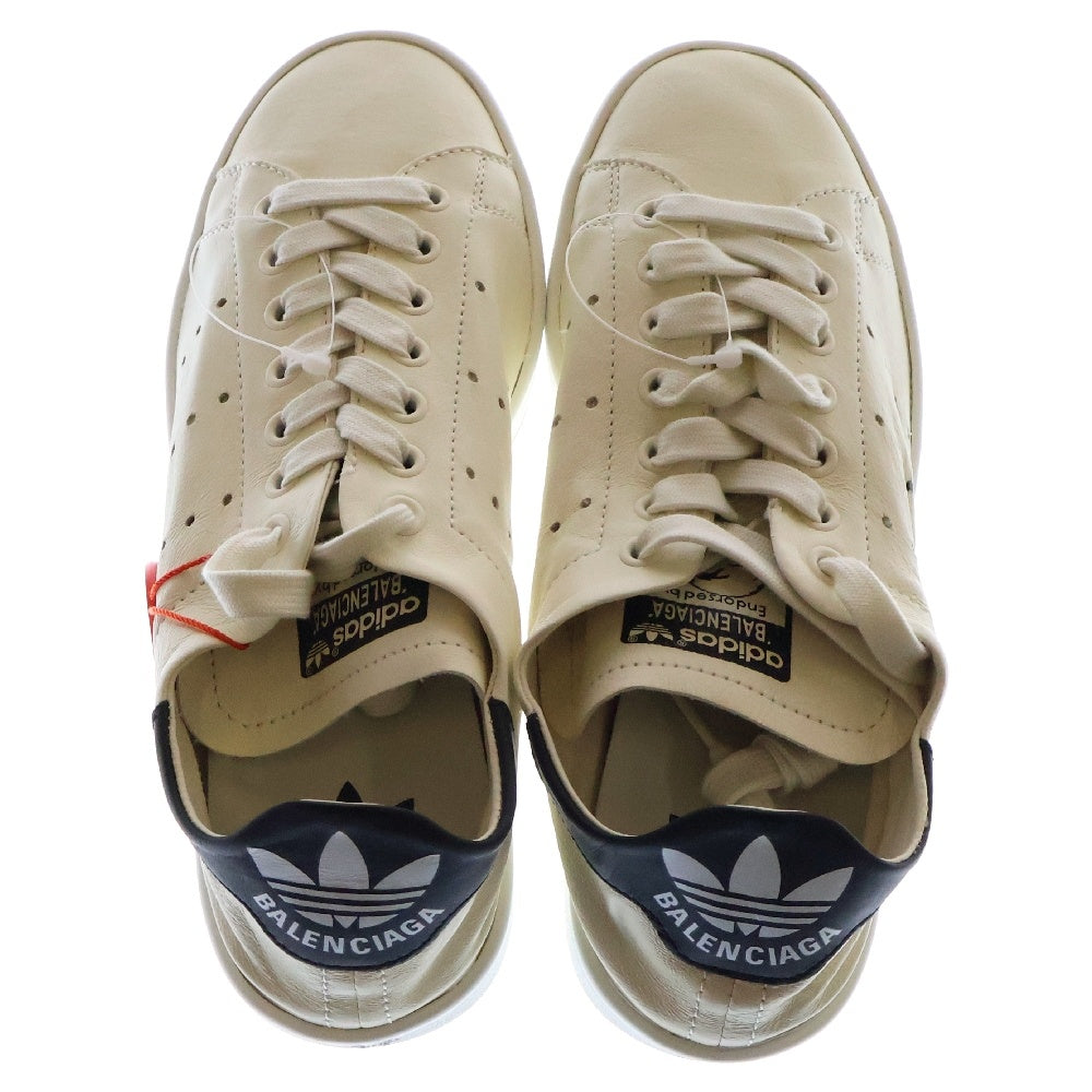 BALENCIAGA(バレンシアガ) 22AW×adidas STAN SMITH アディダス スタンスミス ヴィンテージ ダメージ加工 ローカットスニーカー ホワイト/ブラック 721836 WBDV3
