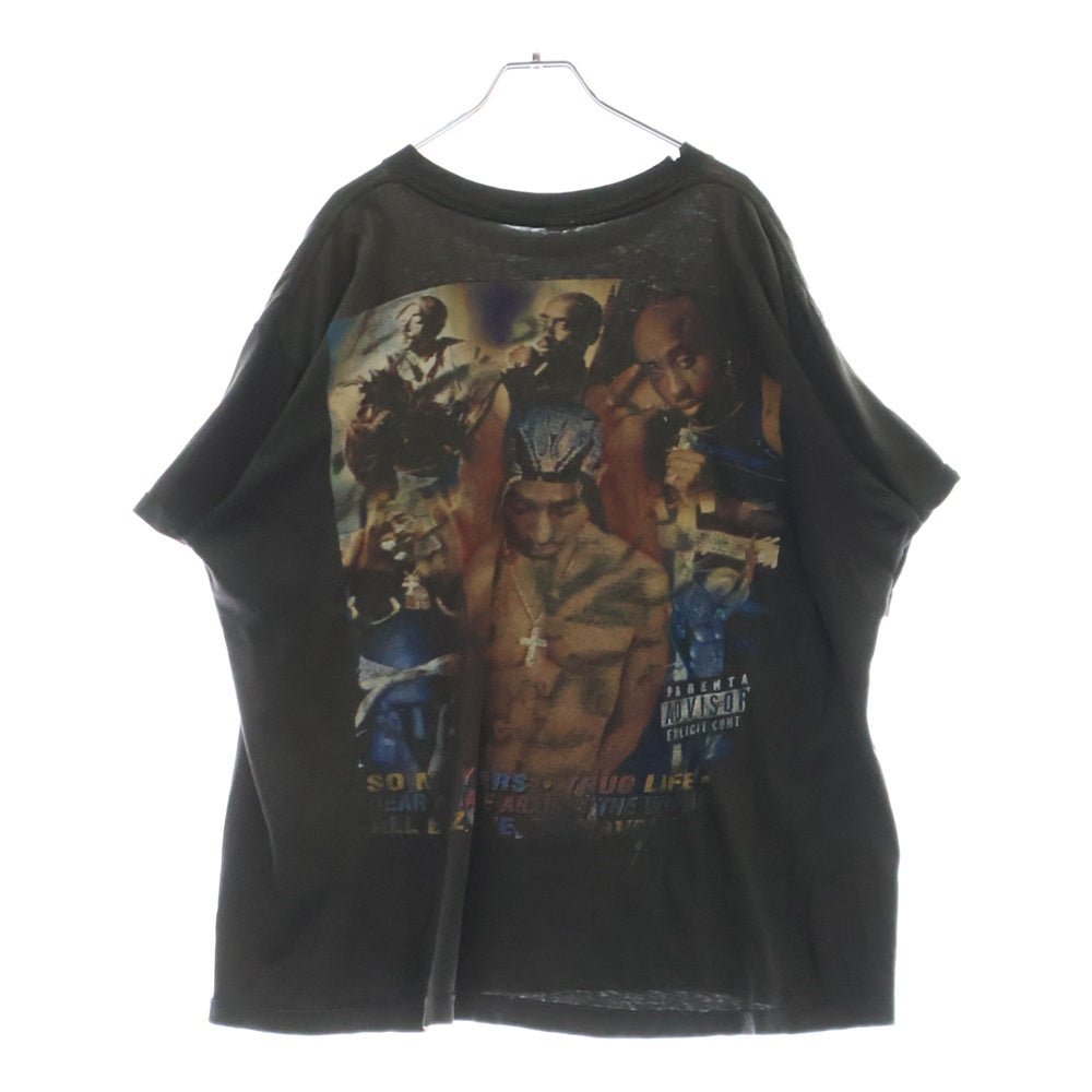 VINTAGE(ヴィンテージ) 90-00s 2PAC TEE ツーパック フロントプリント半袖Tシャツ カットソー ブラック