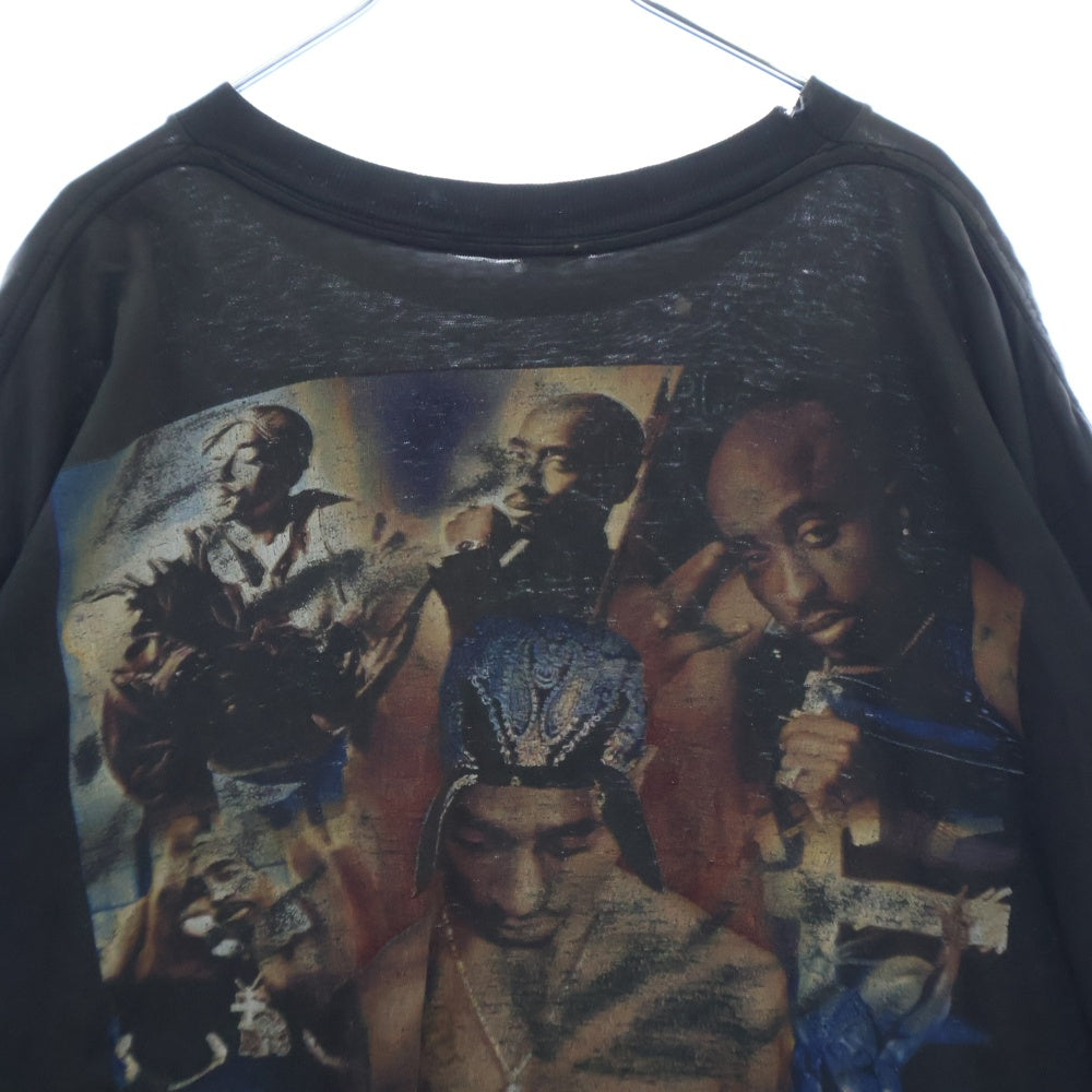 VINTAGE(ヴィンテージ) 90-00s 2PAC TEE ツーパック フロントプリント半袖Tシャツ カットソー ブラック