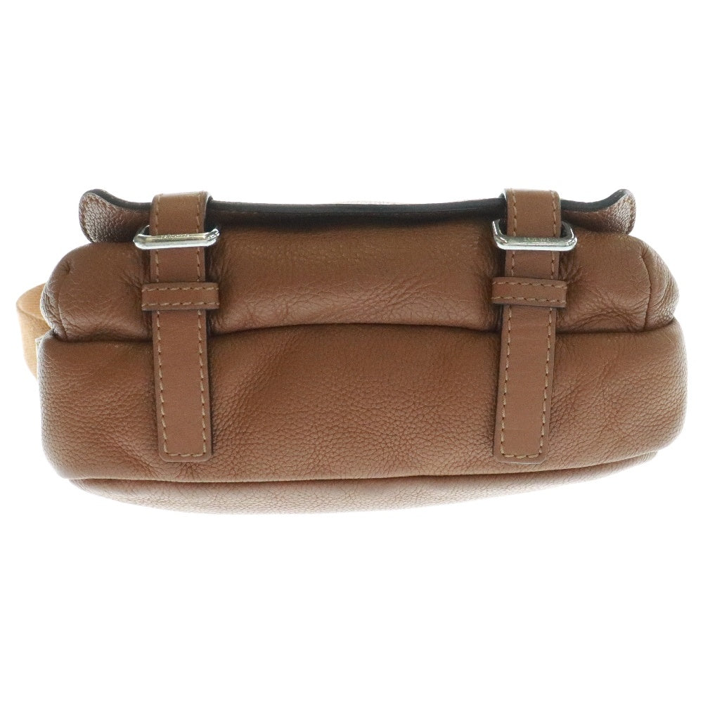 LOEWE(ロエベ) Military Messenger Bag ミリタリー メッセンジャー レザー ショルダーバッグ ブラウン 317.12AA72