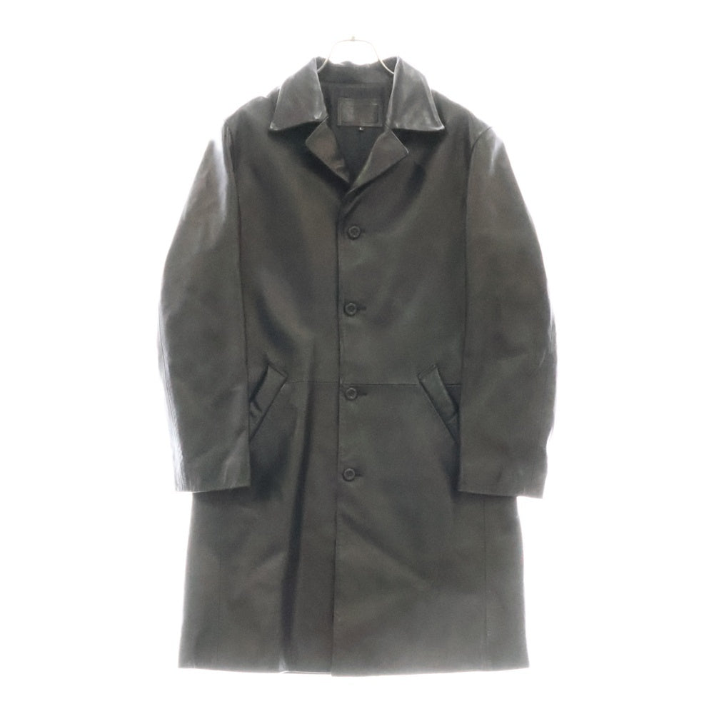 Y'2 LEATHER(ワイツーレザー) ホースシューレザー ステンカラーコート ブラック