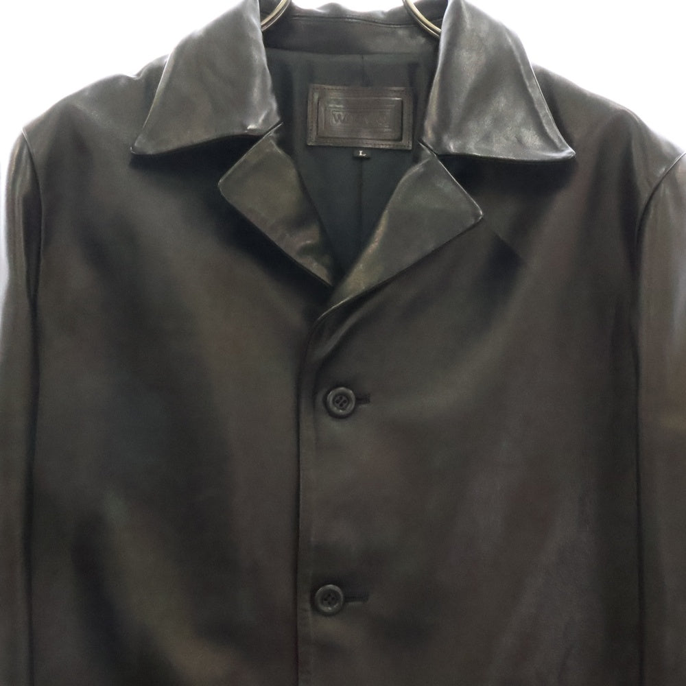 Y'2 LEATHER(ワイツーレザー) ホースシューレザー ステンカラーコート ブラック