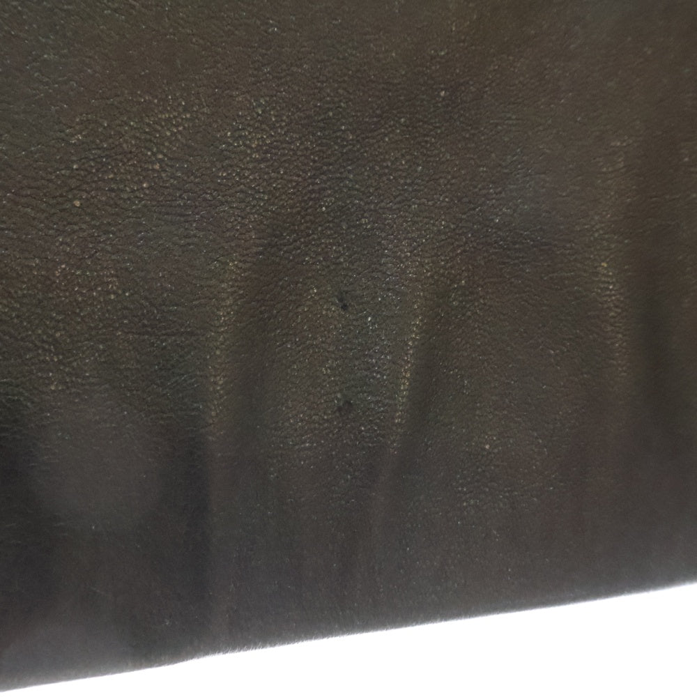Y'2 LEATHER(ワイツーレザー) ホースシューレザー ステンカラーコート ブラック