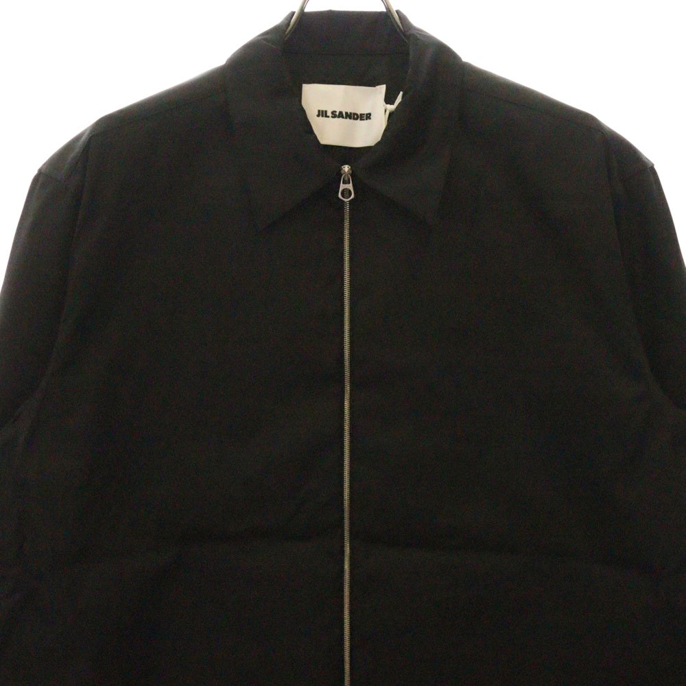JIL SANDER(ジルサンダー) ナイロンツイルジップシャツジャケット ブルゾン ブラック J22DL0301 J70147
