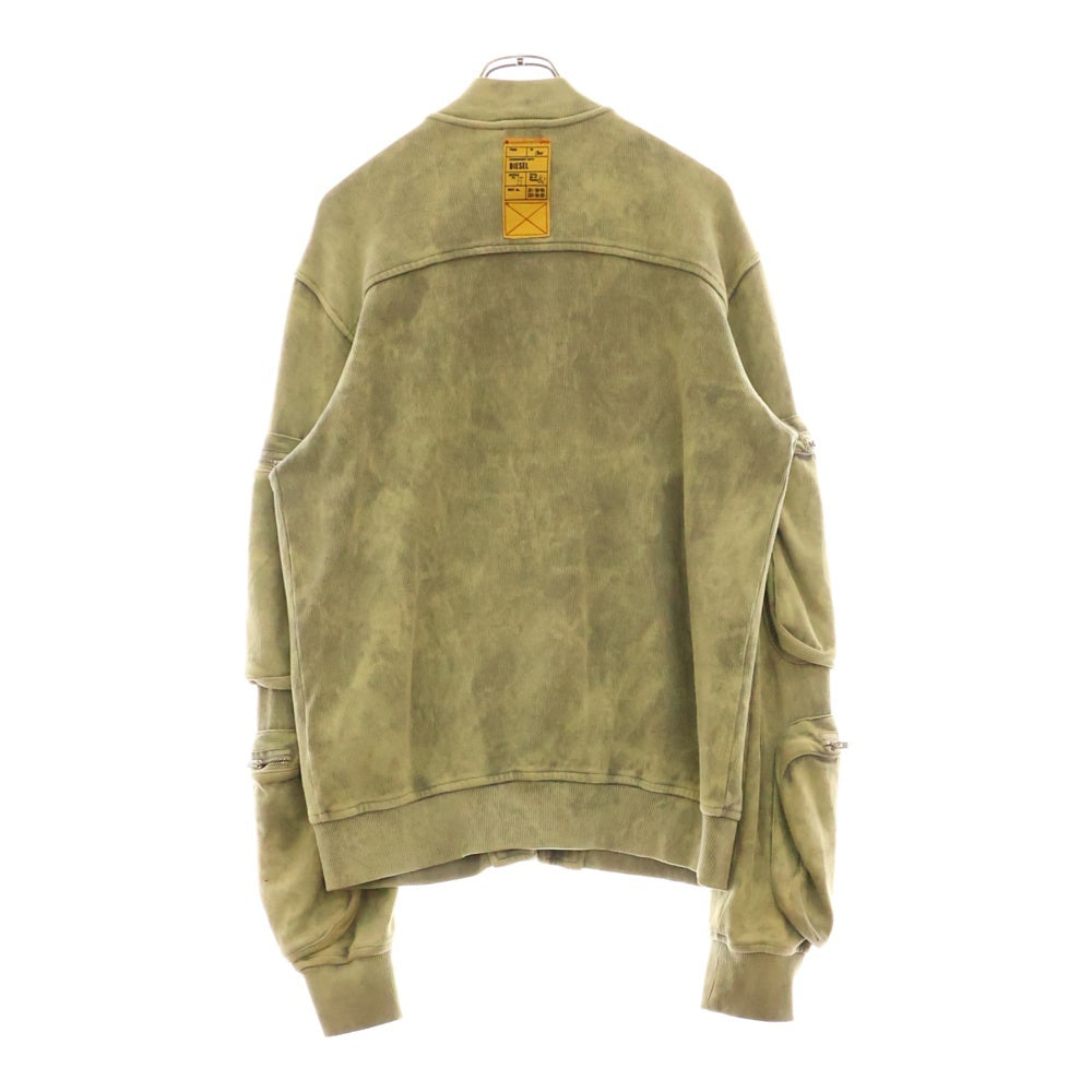 DIESEL(ディーゼル) ウォッシュド加工 コットンジップアップブルゾン カーキ