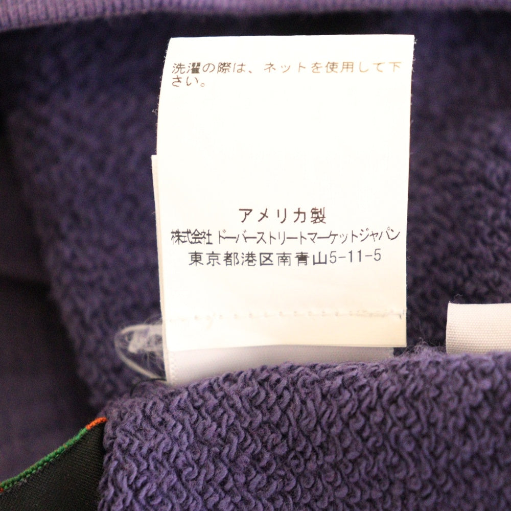 DENIM TEARS(デニムティアーズ) ロゴプリント プルオーバー スウェットパーカー パープル