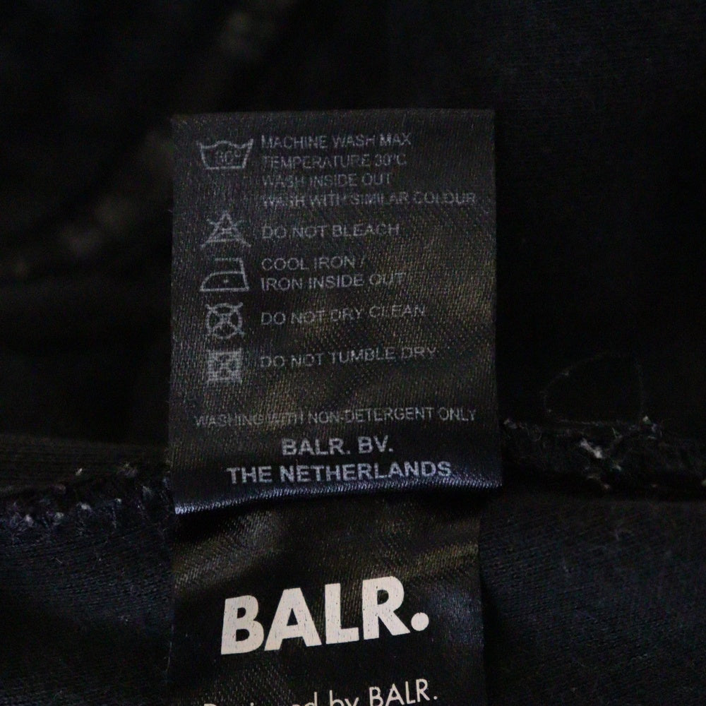 BALR.(ボーラー) メタルプレートロゴ コットンスウェットパンツ ブラック