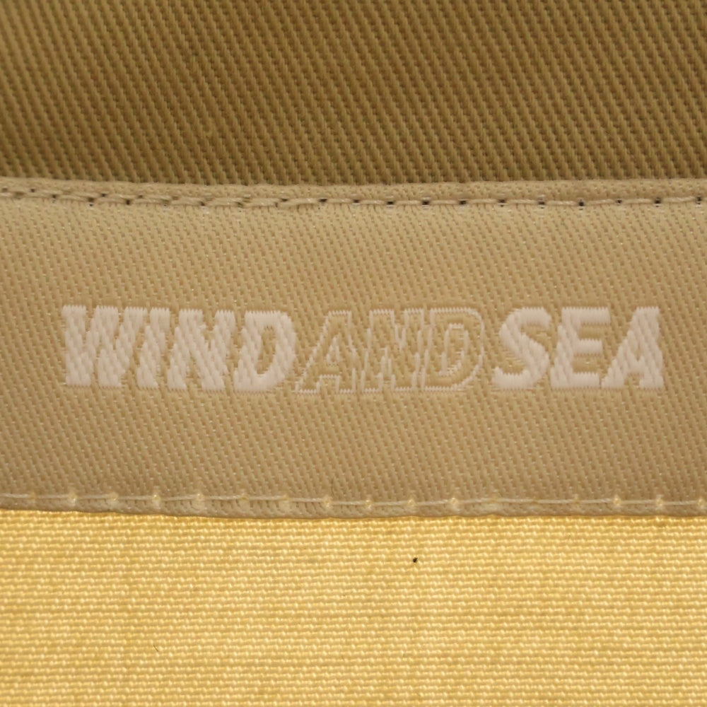 WIND AND SEA(ウィンダンシー) ロゴプリント コットンコート ベージュ WDS-JK-14