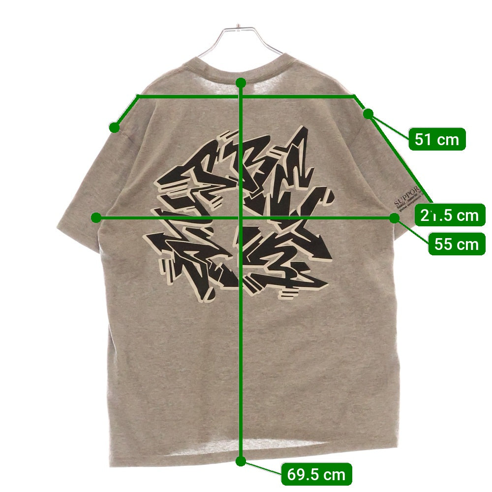 SUPREME(シュプリーム) 21AW ×Stash Support Unit Tee 半袖 Tシャツ グレー