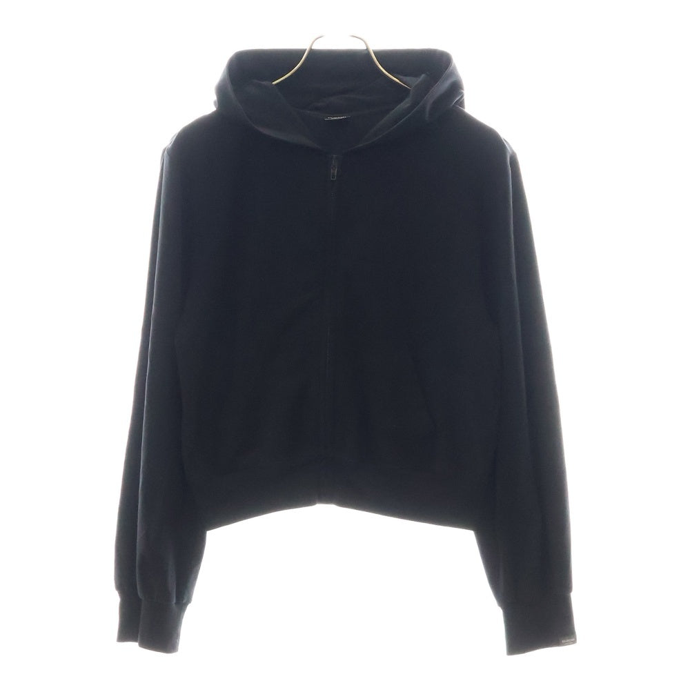 BALENCIAGA(バレンシアガ) Fitted zip-up hooded sweatshirt ジップアップ フーデッドパーカー ブラック 773284 TPVO8