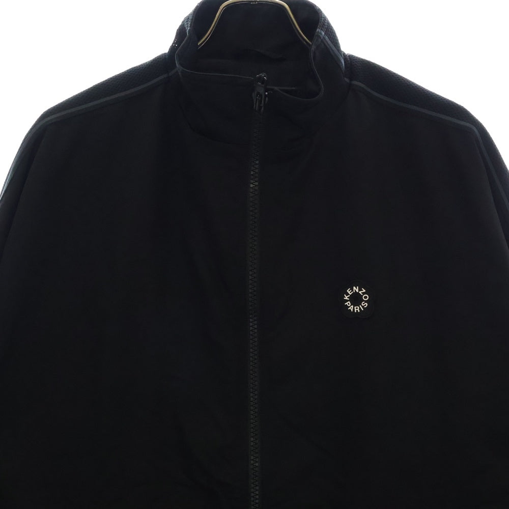 KENZO(ケンゾー) ラバーロゴパッチ トラックジャケット ジップアップナイロンジャケット ブラック FF55BL 1769CE