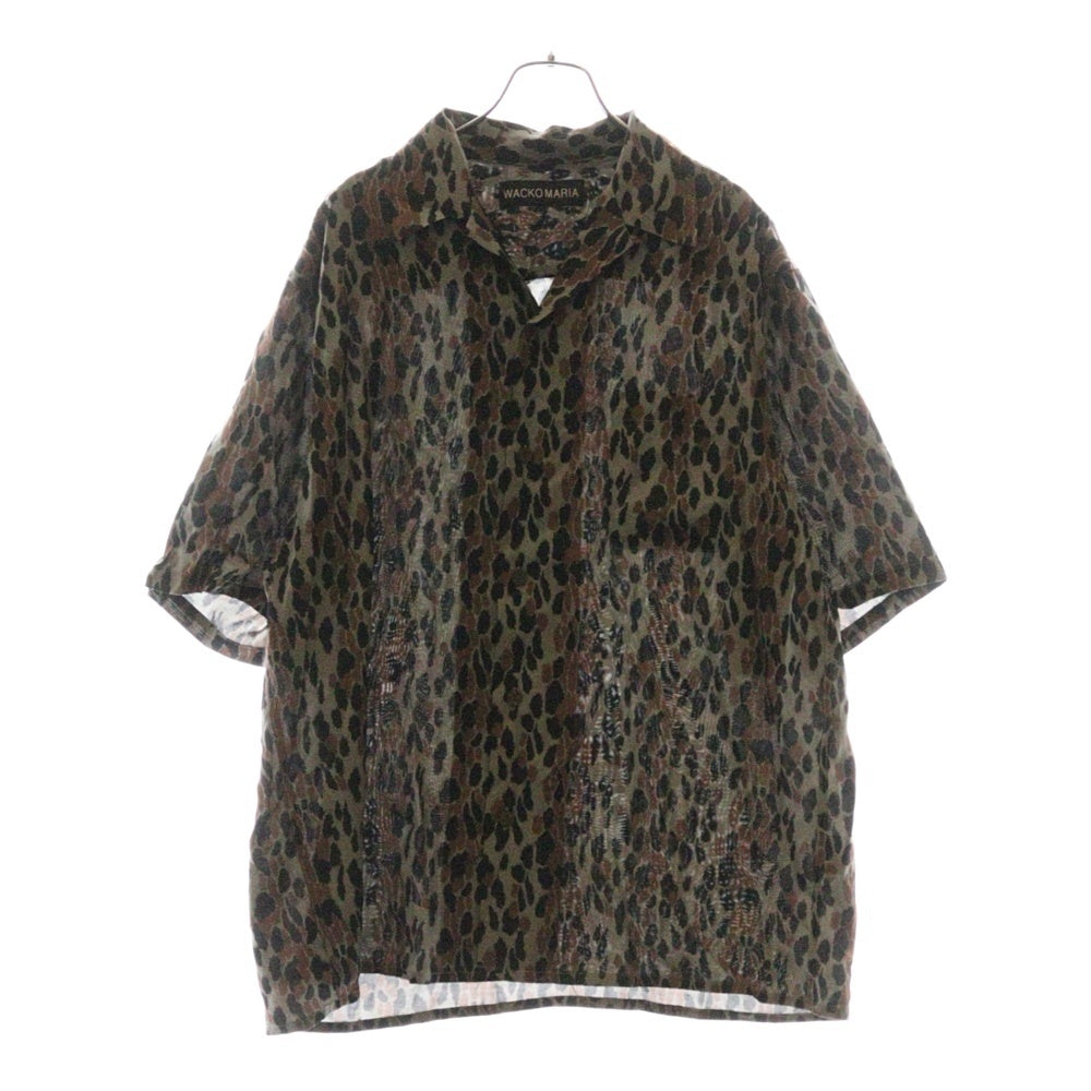 WACKO MARIA(ワコマリア) 25SS LEOPARD HAWAIIAN SHIRT S/S レオパード ハワイアン 半袖シャツ ブラウン 25SSE-WMS-HI03