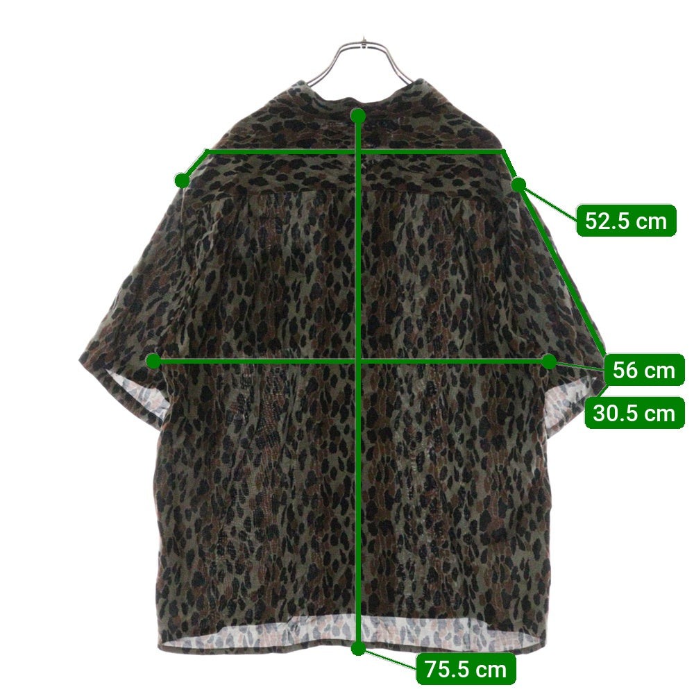 WACKO MARIA(ワコマリア) 25SS LEOPARD HAWAIIAN SHIRT S/S レオパード ハワイアン 半袖シャツ ブラウン 25SSE-WMS-HI03
