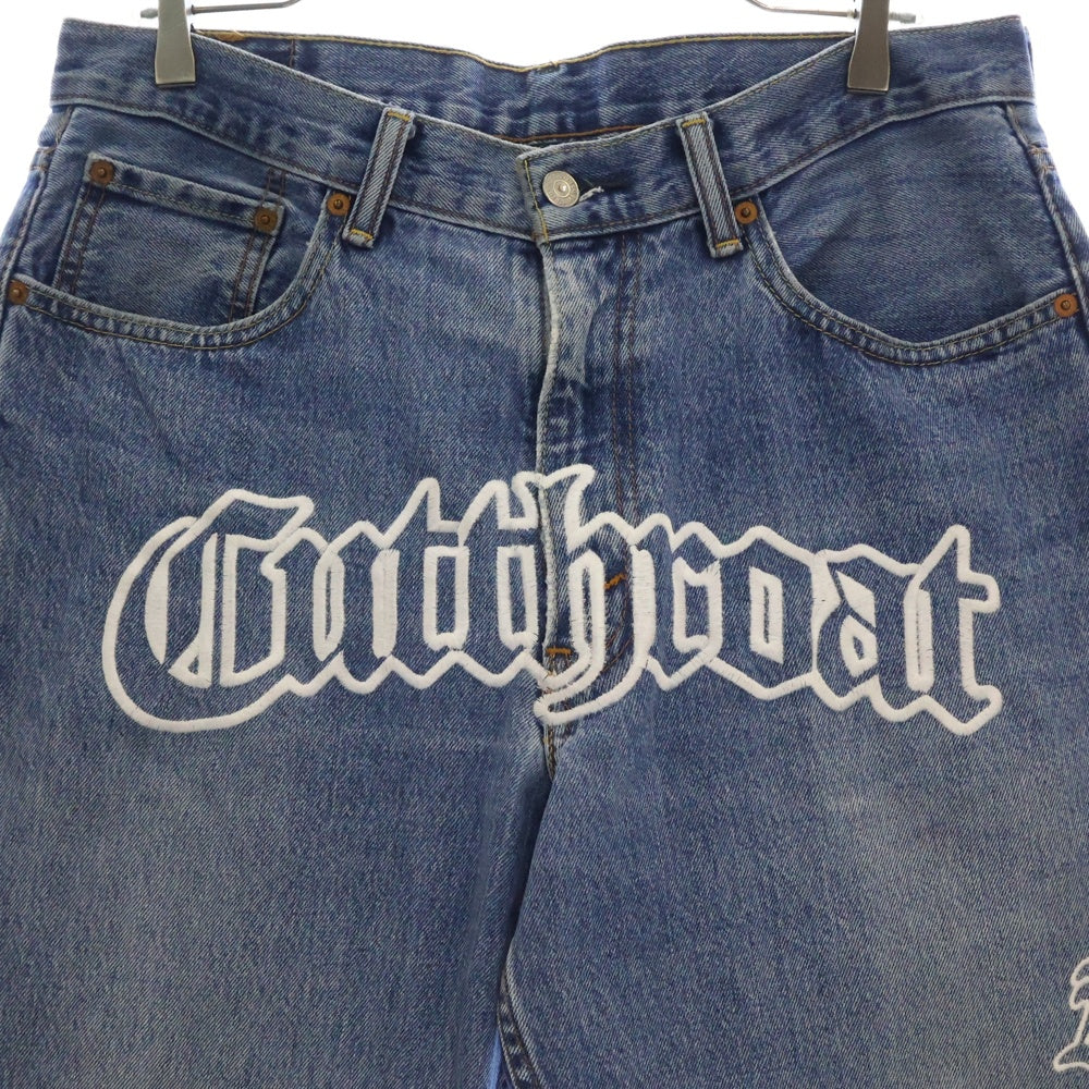 Levi's(リーバイス) CUTTHROAT カットスロート 550 ロゴ刺繍 デニムパンツ インディゴ