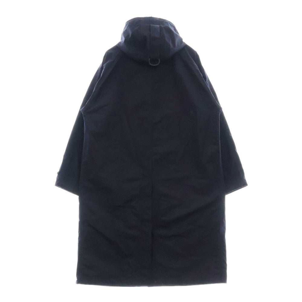 COMME des GARCONS HOMME(コムデギャルソンオム) フード付き ナイロン ロング コート ジャケット ネイビー HO-C002
