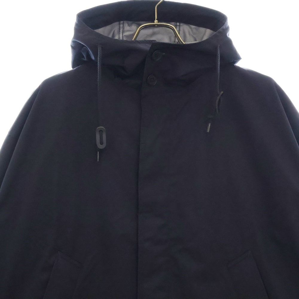 COMME des GARCONS HOMME(コムデギャルソンオム) フード付き ナイロン ロング コート ジャケット ネイビー HO-C002