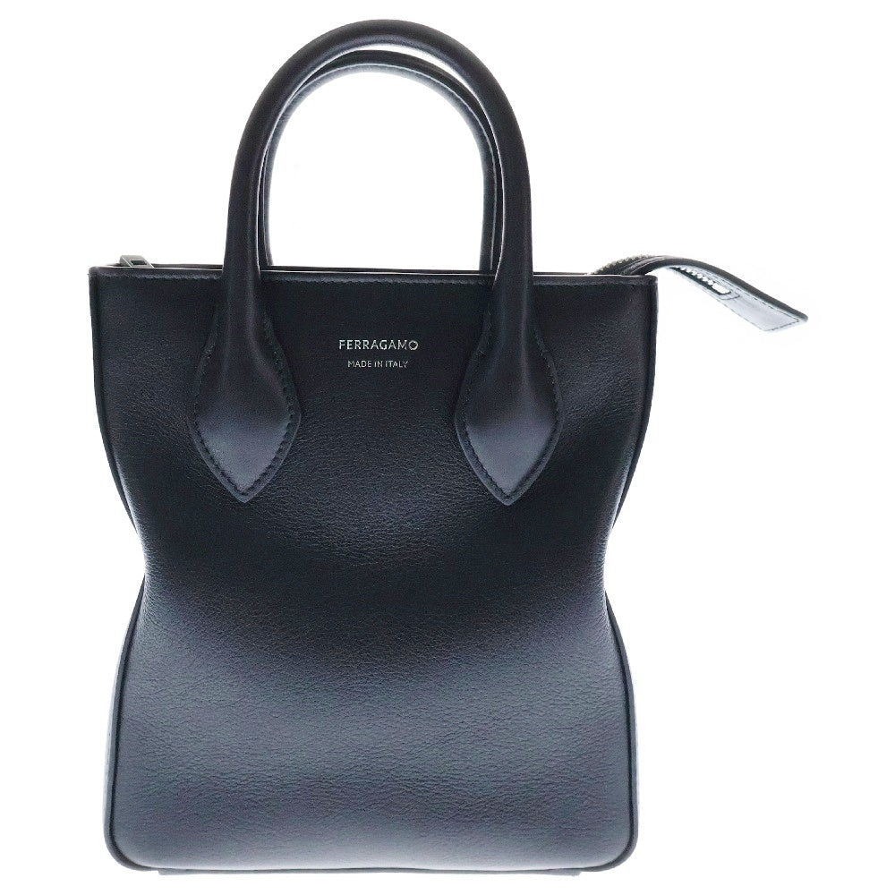 FERRAGAMO(フェラガモ) ロゴプリント ジャカードショルダーバッグ トートバッグ ブラック 241681 779097