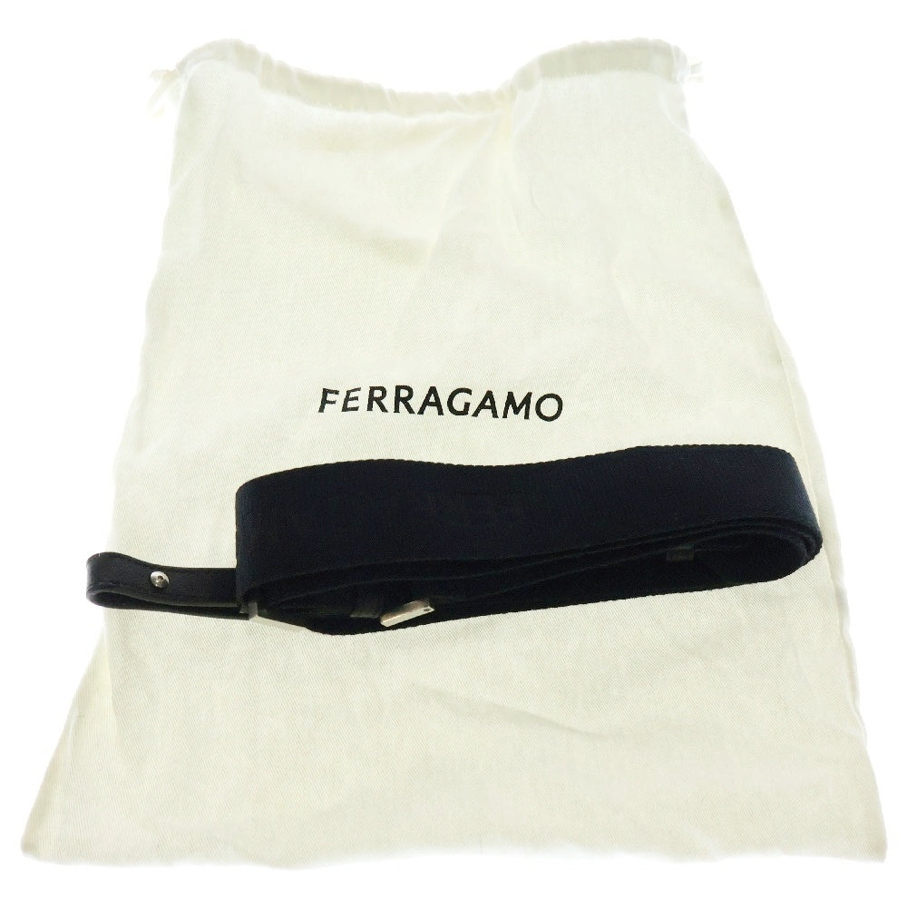 FERRAGAMO(フェラガモ) ロゴプリント ジャカードショルダーバッグ トートバッグ ブラック 241681 779097