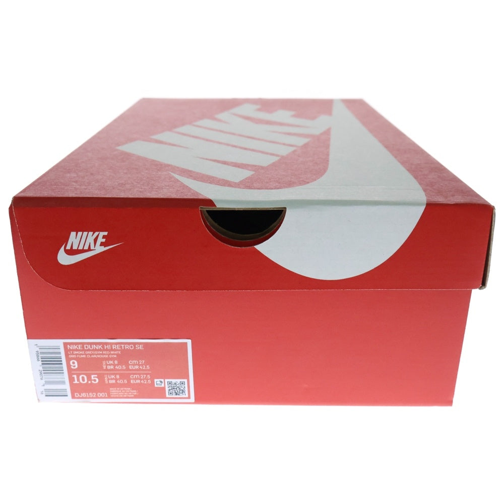 NIKE(ナイキ) DUNK HIGH Athletic Club ダンク アスレチッククラブ ハイカットスニーカー グレー/レッド US9/27cm DJ6152-001