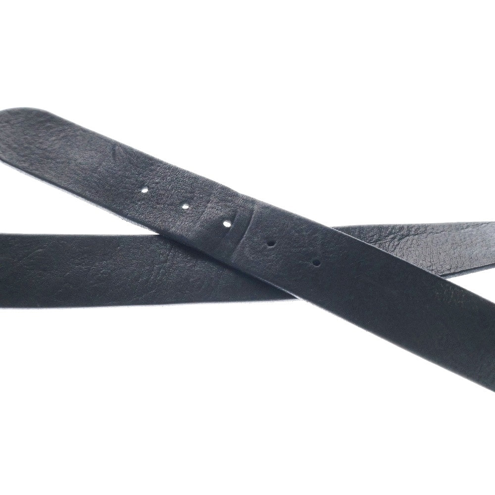 Bill Wall Leather/BWL(ビルウォールレザー) SQUARE WAVE W/4 GL SKULLS BELT BUCKLE スクエアスカルバックルベルト シルバー/ブラック