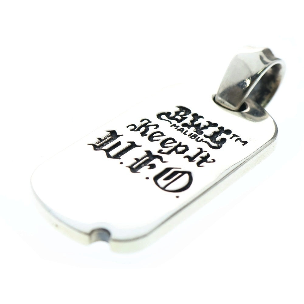 Bill Wall Leather/BWL(ビルウォールレザー) Keep It W.F.O. ロゴ ドッグタグ ネックレストップ シルバー