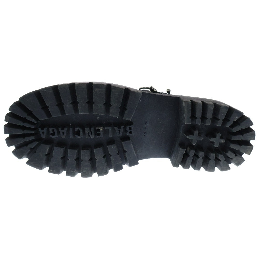 BALENCIAGA(バレンシアガ) STRIKE 20MM ストライクピアーシングレザーブーツ 763495 ブラック/シルバー