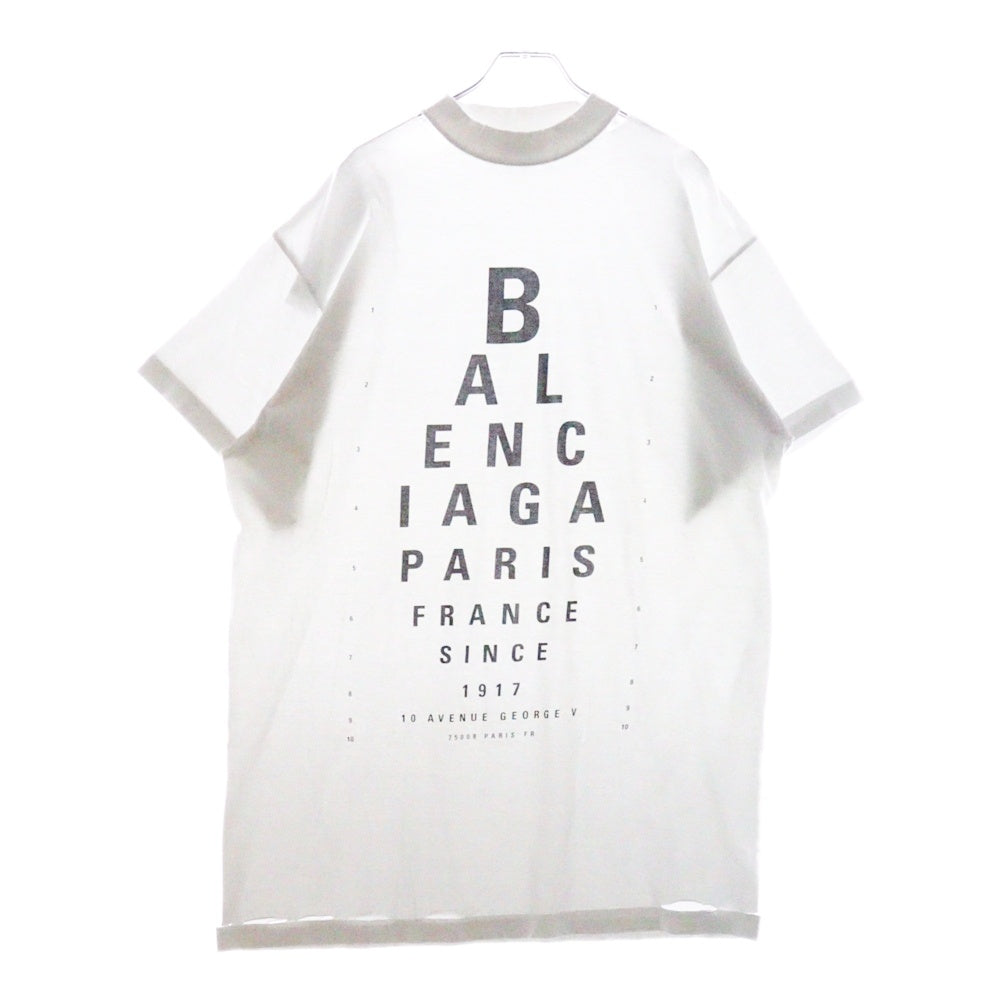 BALENCIAGA(バレンシアガ) Oversized T-Shirt ダメージ加工 オーバーサイズ 半袖Tシャツ カットソー ホワイト 811688 TRVU6