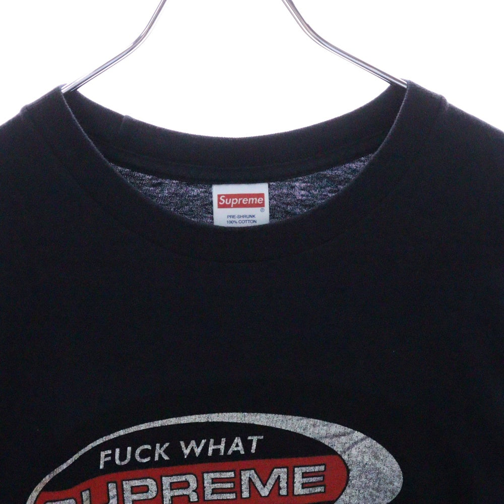 SUPREME(シュプリーム) 16AW Fuck What You Heard L/S Tee フロントプリント 長袖 Tシャツ ブラック