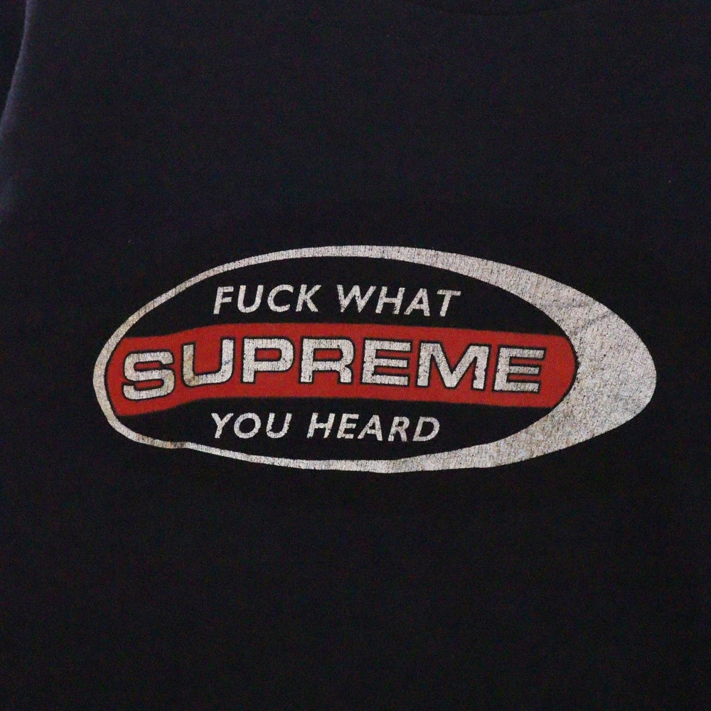SUPREME(シュプリーム) 16AW Fuck What You Heard L/S Tee フロントプリント 長袖 Tシャツ ブラック