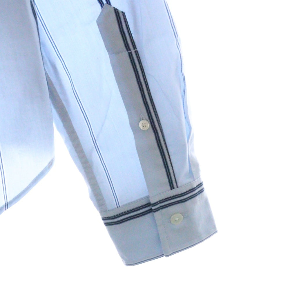 MAISON KITSUNE(メゾンキツネ) 25SS RELAXED SHIRT ストライプ リラックス 長袖シャツ ブルー MM00403WC5029