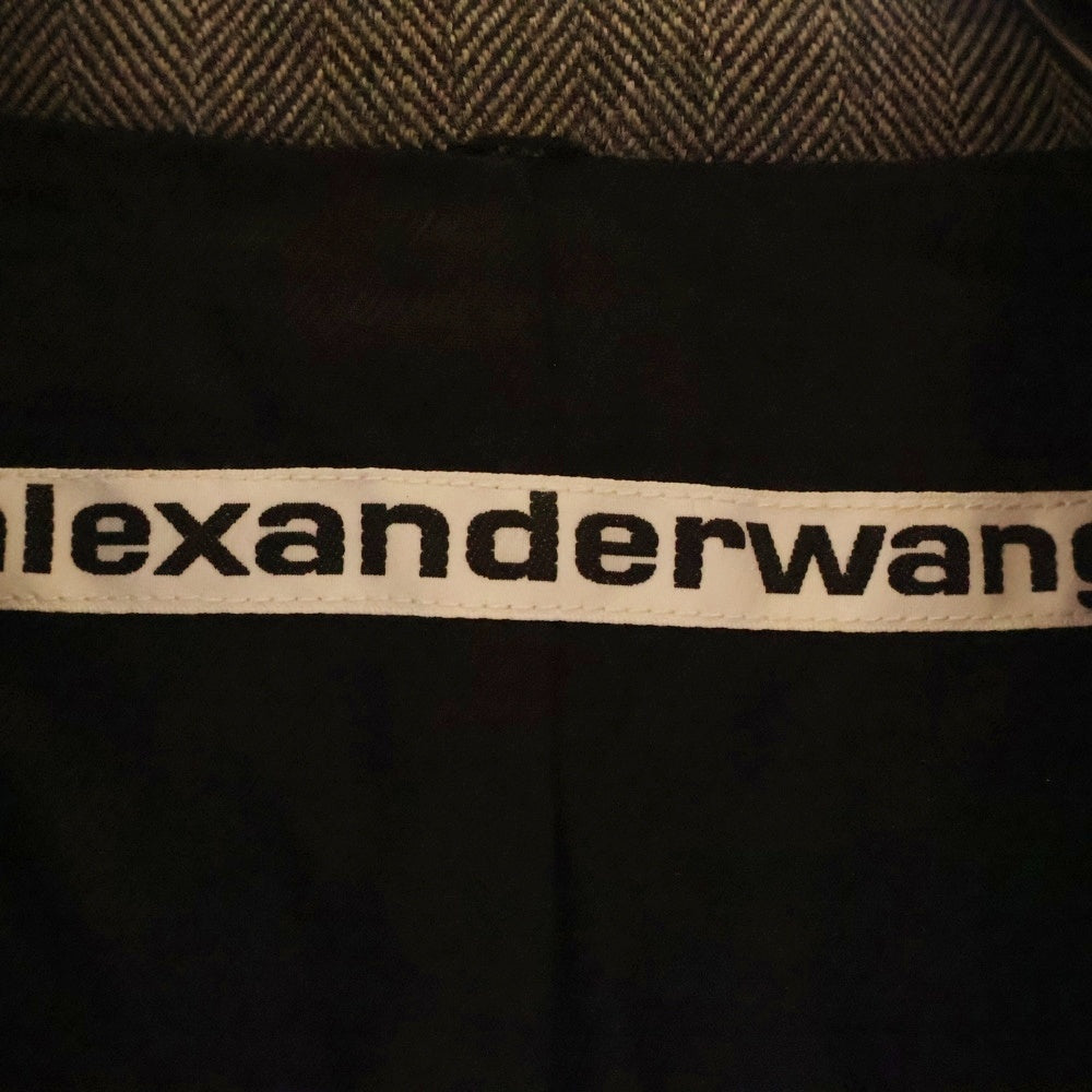 ALEXANDER WANG(アレキサンダーワン) ラインストーン オーバーサイズ ブレザー ジャケット レディース グレー 1WC4232498